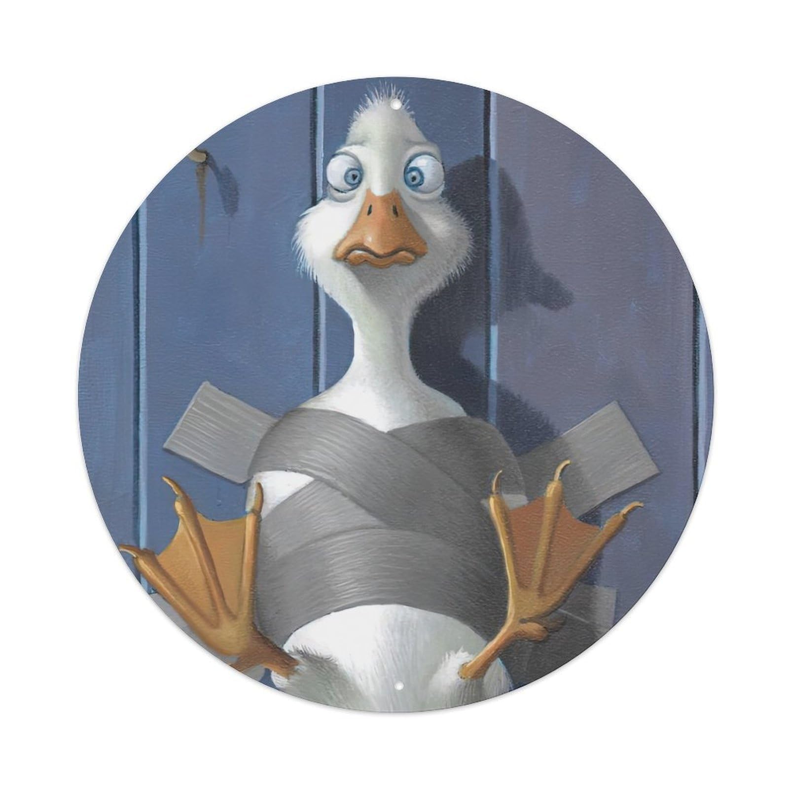 Animal Duck Stuck to The Wall Metal Tin Sign