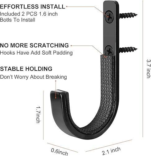 Miniatura 4 de Perchero de almacenamiento para rifles, ganchos para escopeta, ganchos de montaje en pared para cualquier rifles, escopetas, arco de tiro con arco