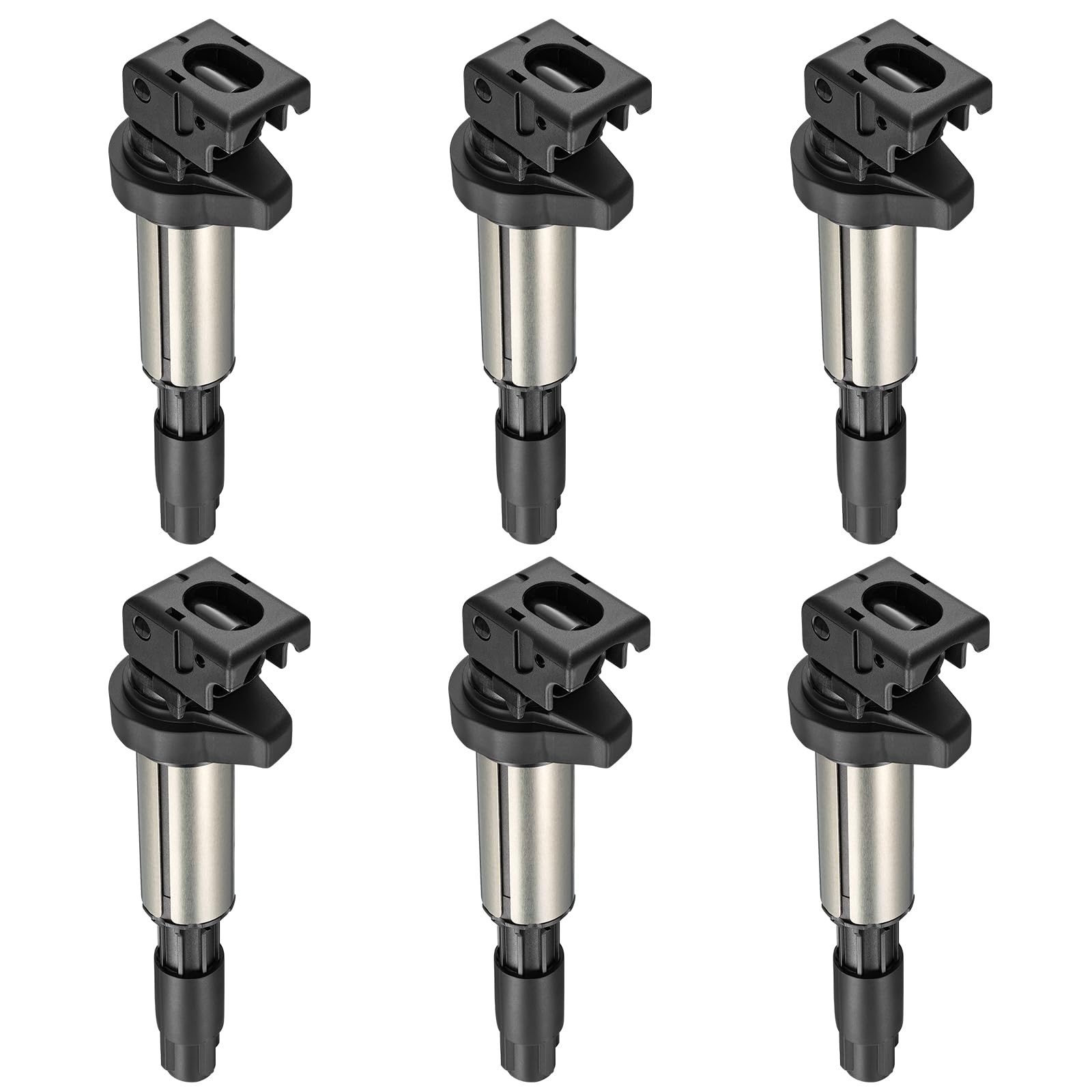 BDFHYK Ignition Coil Pack UF522 Compatible with BMW X3 X5 Z3 Z4 M3 325i 325xi 325Ci 330i 330xi 330Ci 525i 530i 545i 550i 650i 645Ci 745i 745Li 750i 750Li 760i 760Li 2.5L 3.0L 3.2L 4.4L 4.8L Set of 6
