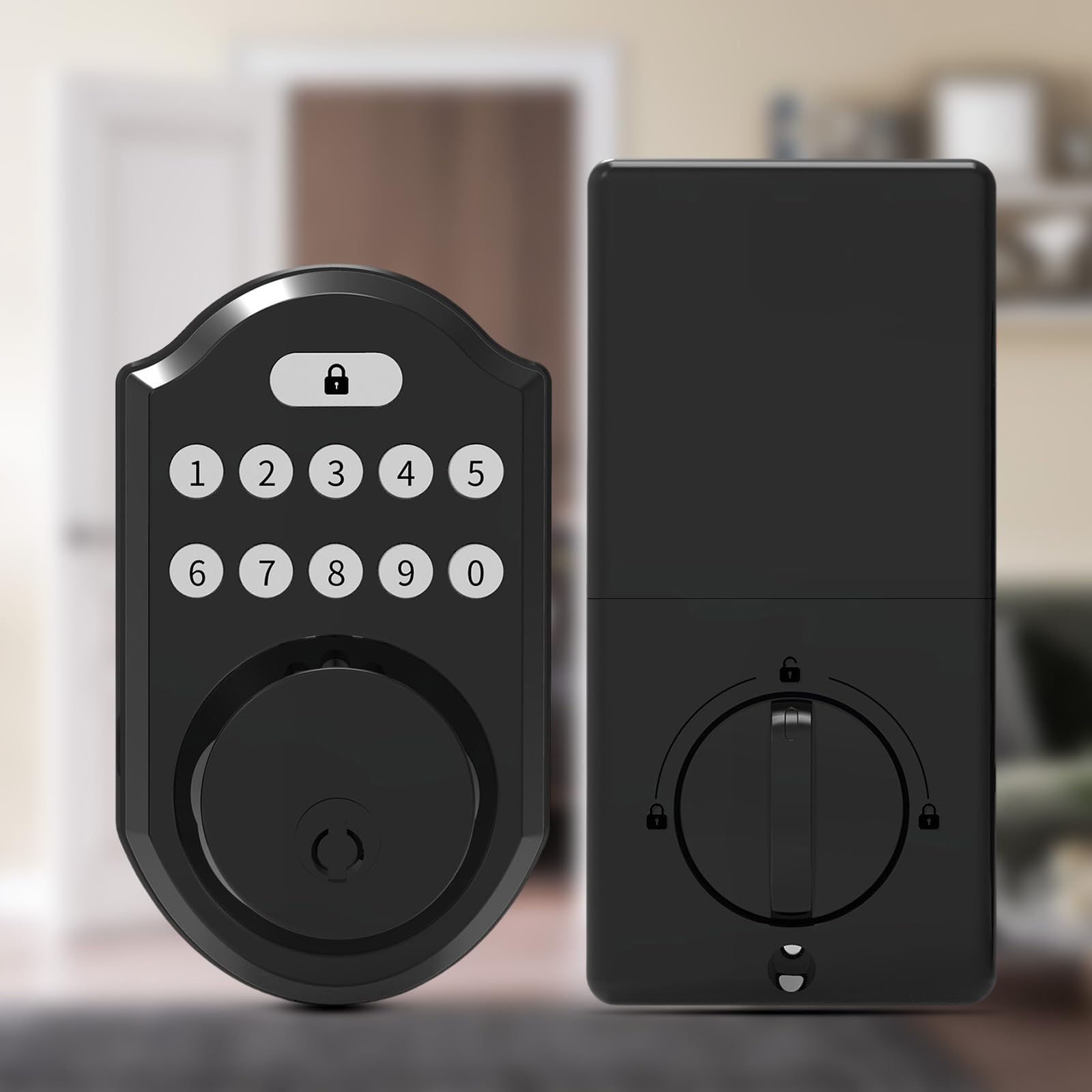 Práctico candado de combinación de dígitos de aleación de materiales con cerradura para el hogar, accesorio para mejorar la seguridad del hogar en la puerta delantera