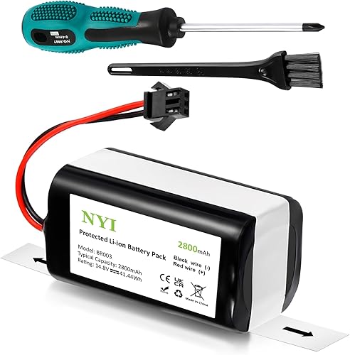 NYI Batería de repuesto para Eufy RoboVac 11, 11S, 12, 15C, 15T, 15C MAX, 30, 30C, 30C MAX 35C para Ecovacs Deebot N79S, 500, N79, DN622, para