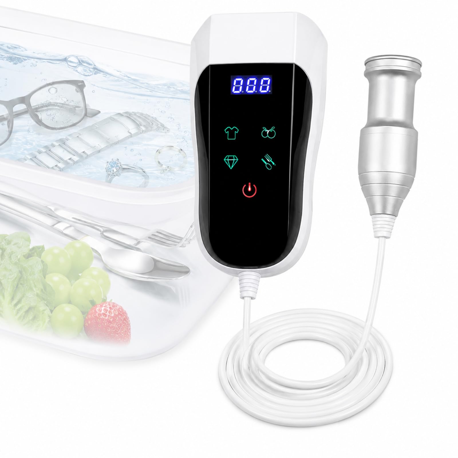 Limpiador ultrasónico portátil para desinfectar verduras y vasos