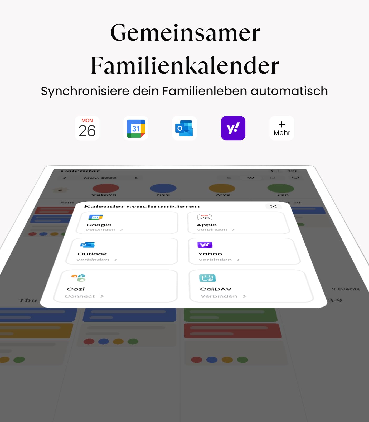 Cozyla Calendar Plus 2 32 Zoll Digitaler Kalender Wand Kein Abo Touchscreen Familienplaner