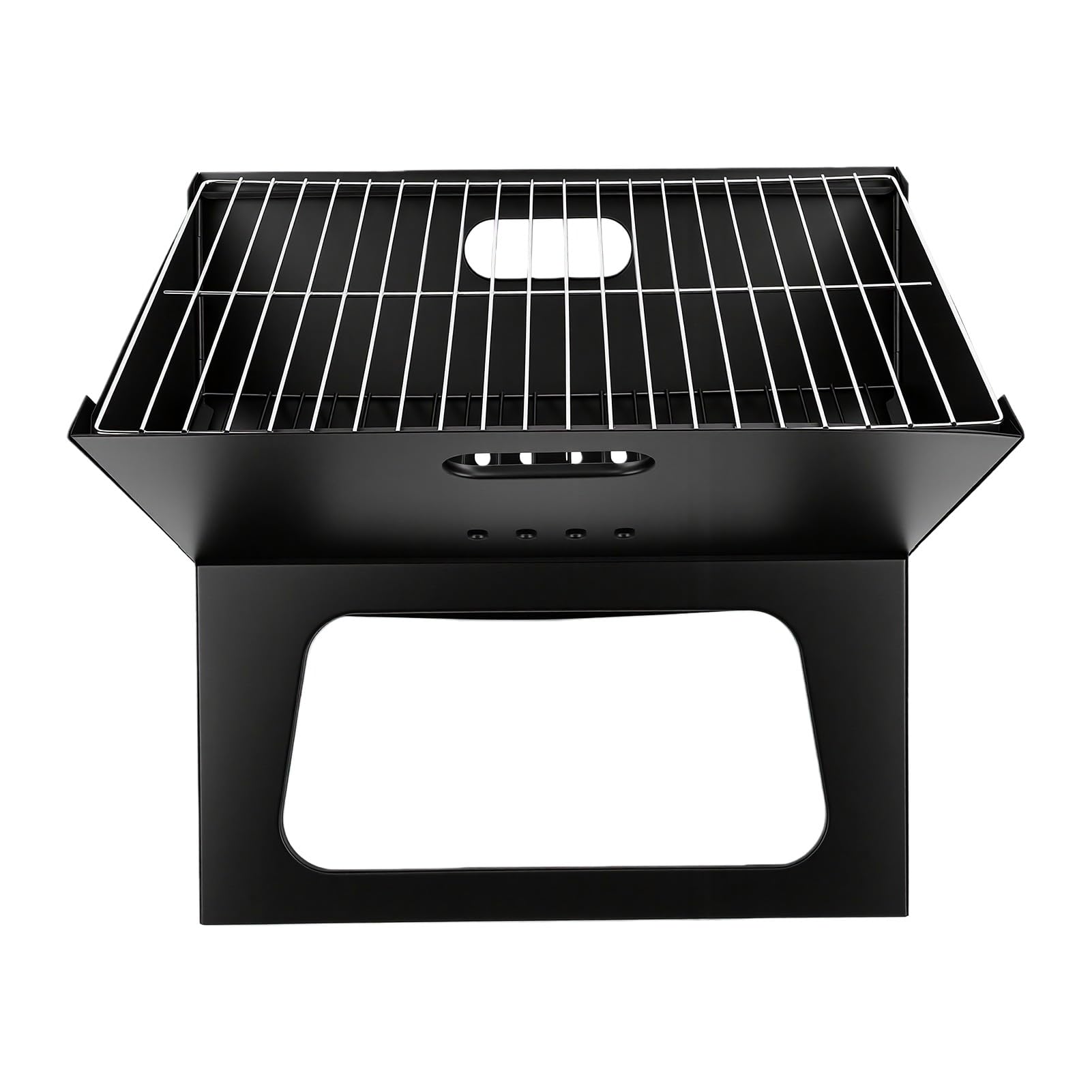 Przenośny Grill Węglowy, 17,3 X 11,4 Cala Składane Żelazne Barbecue
