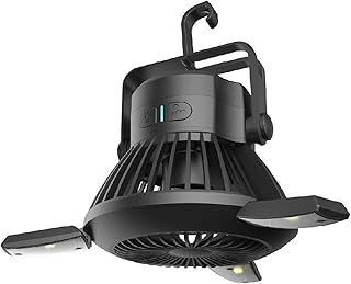 Solarny Wentylator Kempingowy Z Latarnią LED, Przenośny Wentylator Z Hakiem Do Zawieszania, Wentylatory Biurkowe Zasilane Małymi Bateriami I Powerbank Do Namiotu Kempingowego Home Office Awaryjna Awar