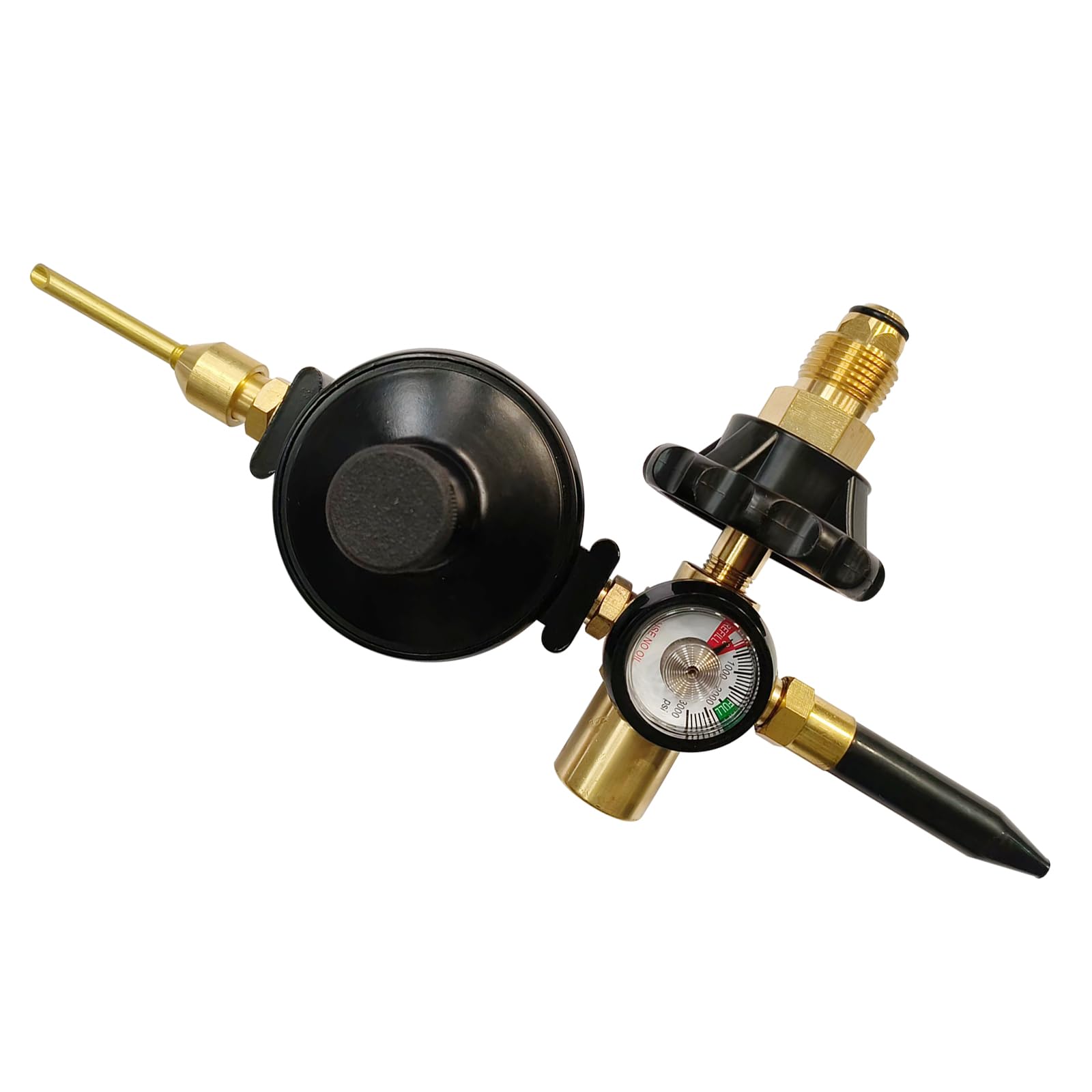 Ballonfüller mit Messgerät 0-3000PSI für CGA580 Tanks Ventile Regler Filler Party