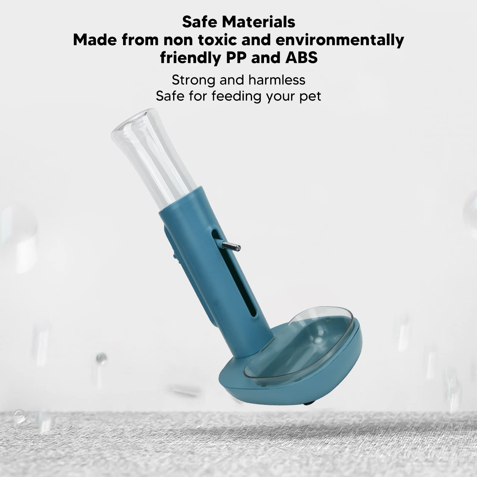 Dispensador de agua para mascotas de 680 ml, cuenco desmontable de altura ajustable, antideslizante, alimentador de agua automático para perros y gatos para mascotas en el hogar, (Azul)