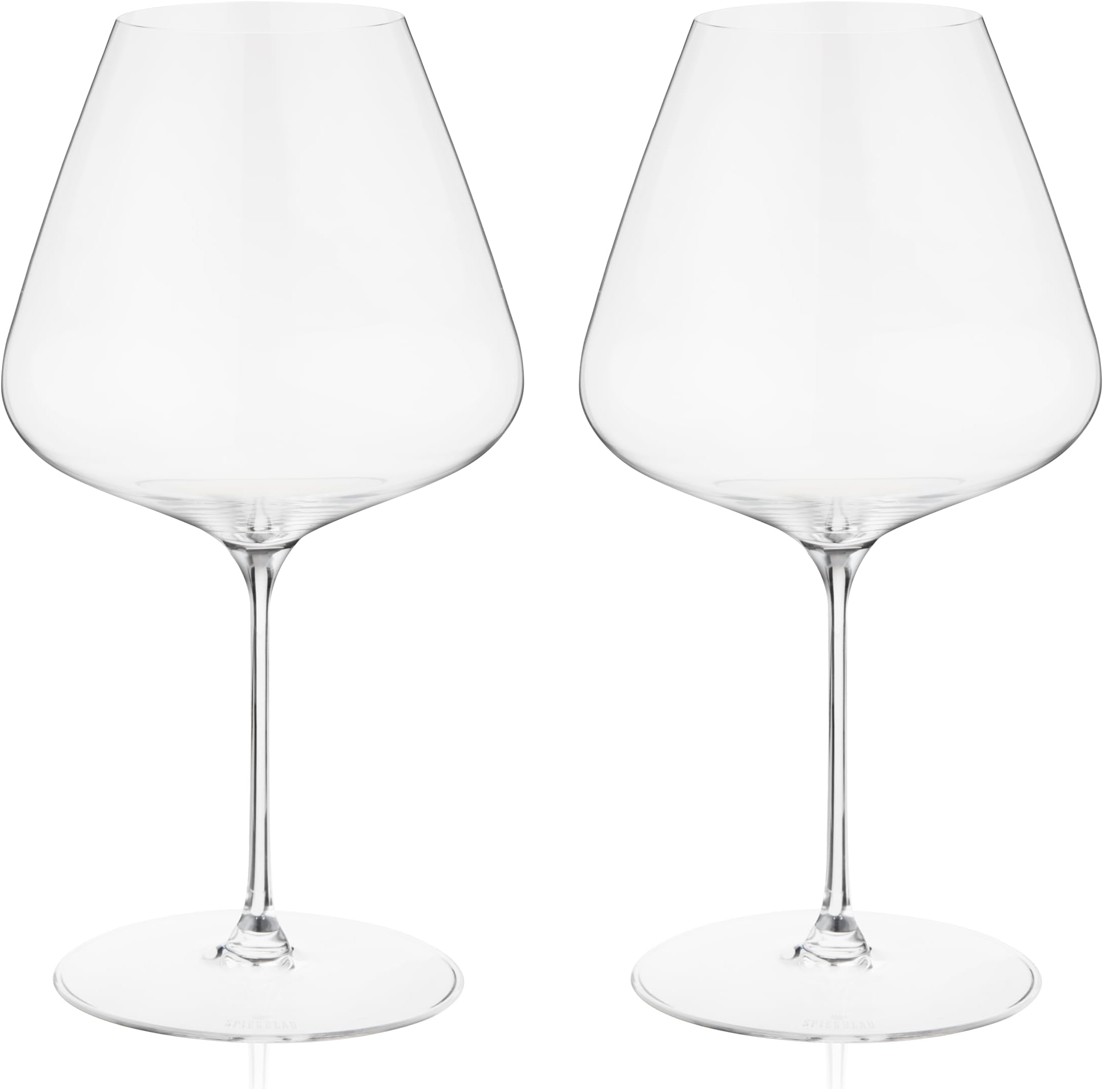 Definition Burgundy Wine Glasses Set of 2 – Large Bowl Red Wine Glasses for Pinot Noir & Burgundy – Lead-Free Crystal Stemware for Home Bar & Entertaining