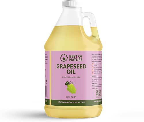 Best of Nature 100% Pure Grapeseed Oil - Unscented, Lightweight,