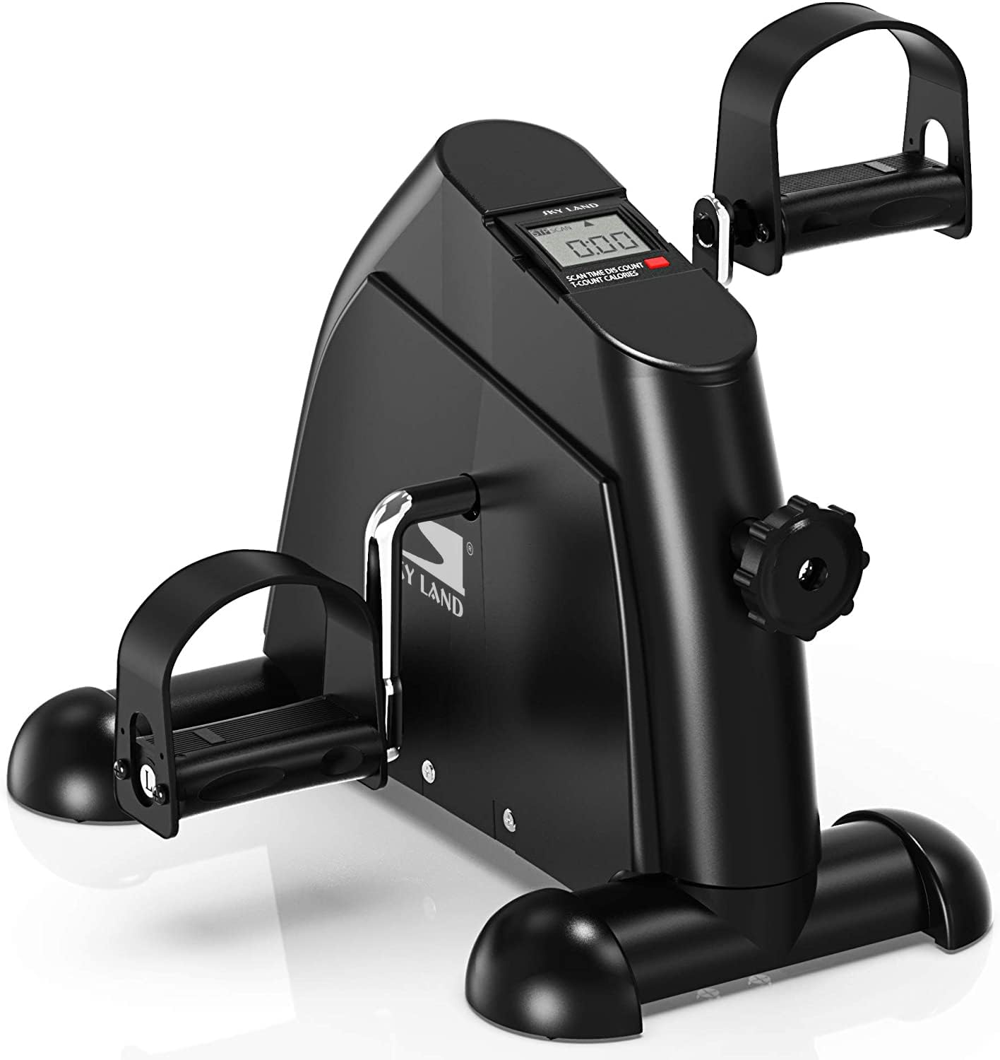 SKY LAND Mini Exercise Bike, Under Desk Bike Pedal Exerciser Portable Foot Cycle Arm & Leg Peddler Machine with LCD Screen Displays- Em-1540 Black