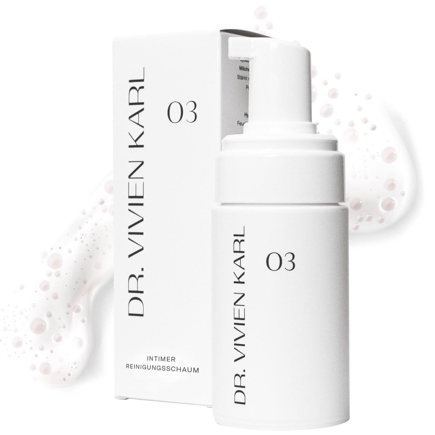 Espuma limpiadora íntima 03 | Sustituye a 125 toallitas húmedas | Convierte el papel higiénico en toallitas de higiene íntima | Limpieza rápida y cuidado para mujeres | 100 ml