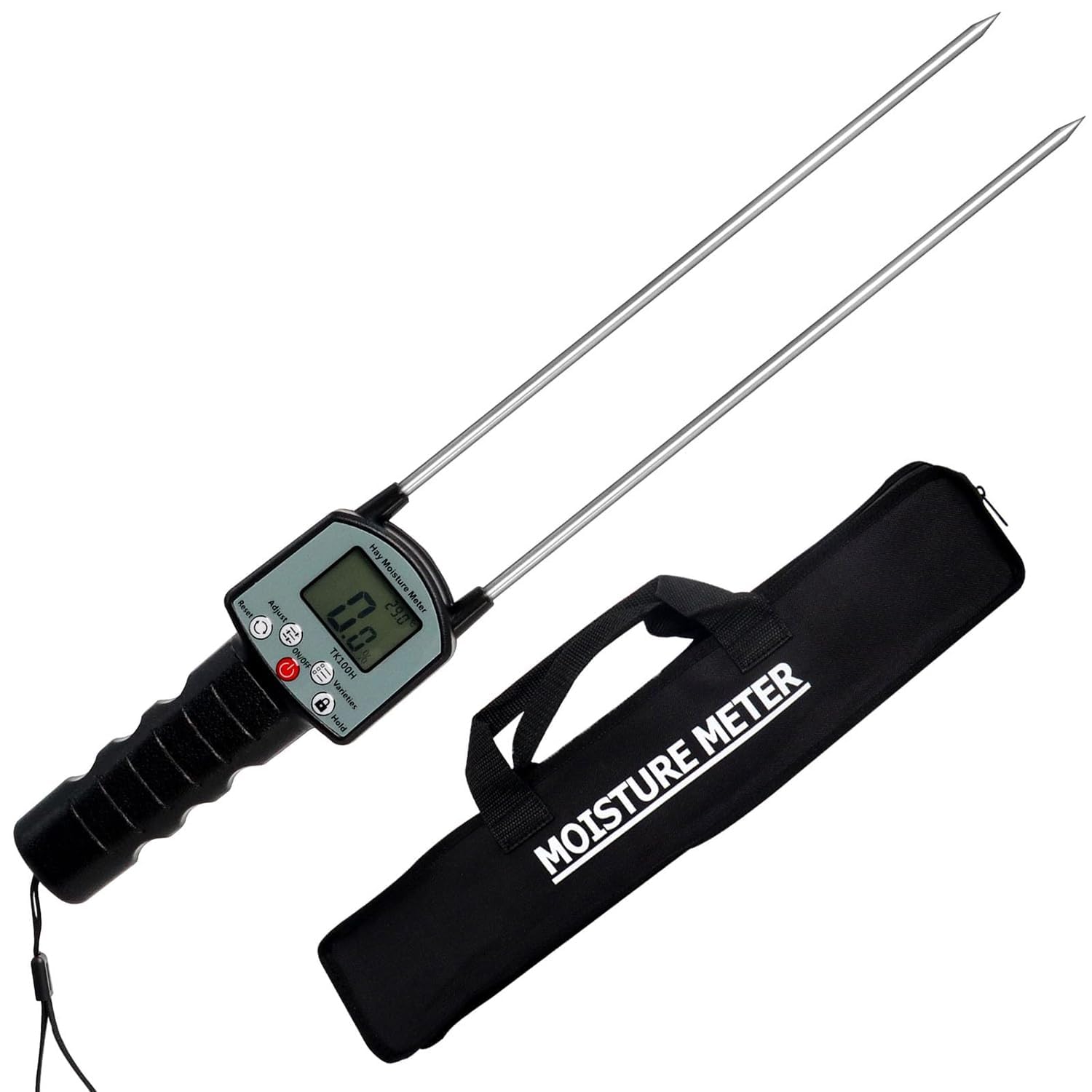 Testeur d'humidité de foin à double sonde pour fourrage et leymus