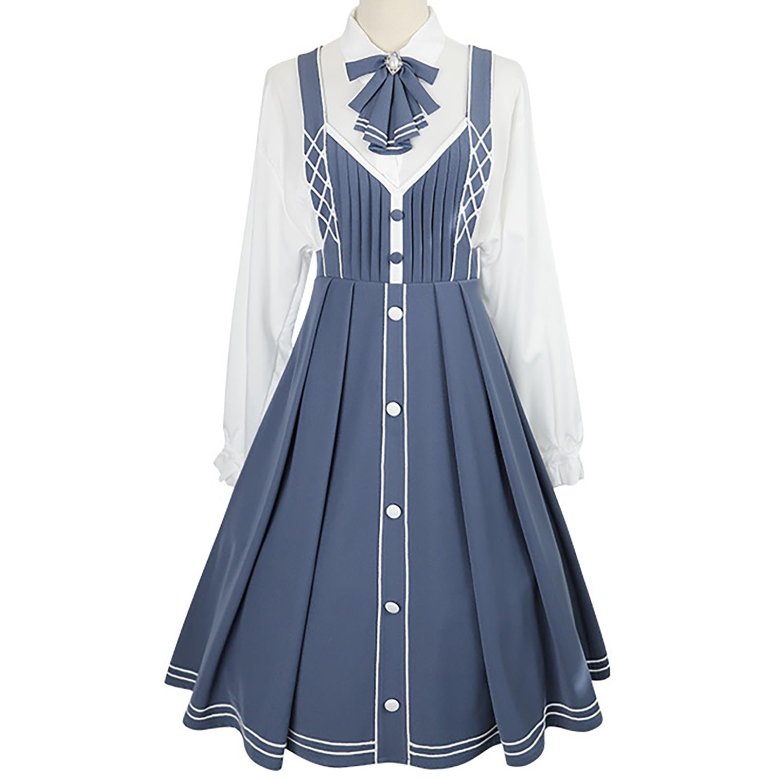 Amazon.co.jp: Sweet Teens 和風ブルーロリータドレスサスペンダー