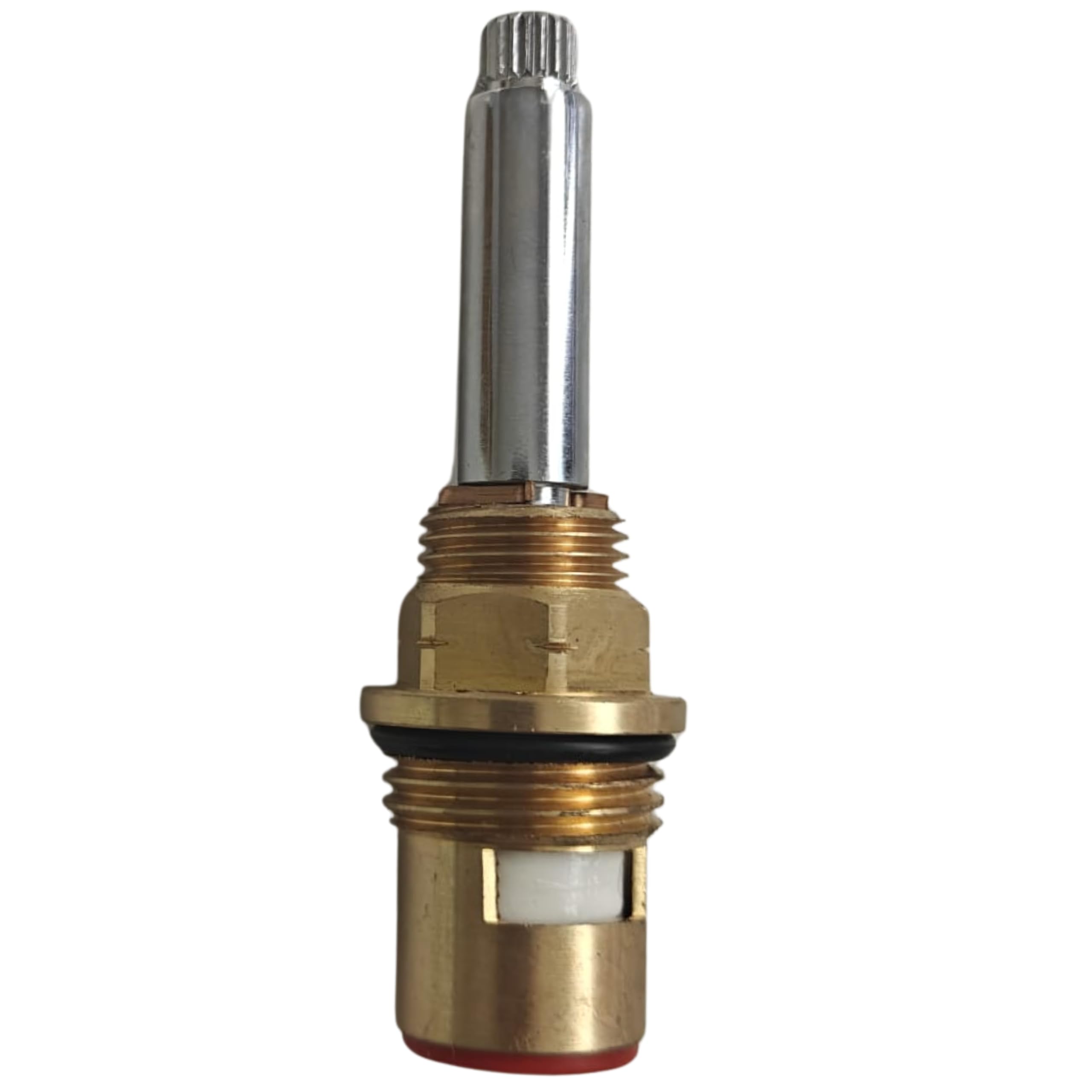 TC205 Mixer Tap Cartridge Replacement Tap Valves for Bristan 1901 Bridge, High Neck and Easy Fit 1/2" 7.6mm x 20 Spline, 77mm Total Spline Length (1 Red)