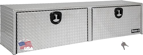 Miniatura 13 de Buyers Products 1701551 - Caja de herramientas para camión de aluminio plateado con tapa superior de rodamiento de diamante, 72 x 13 x 16 pulgadas,