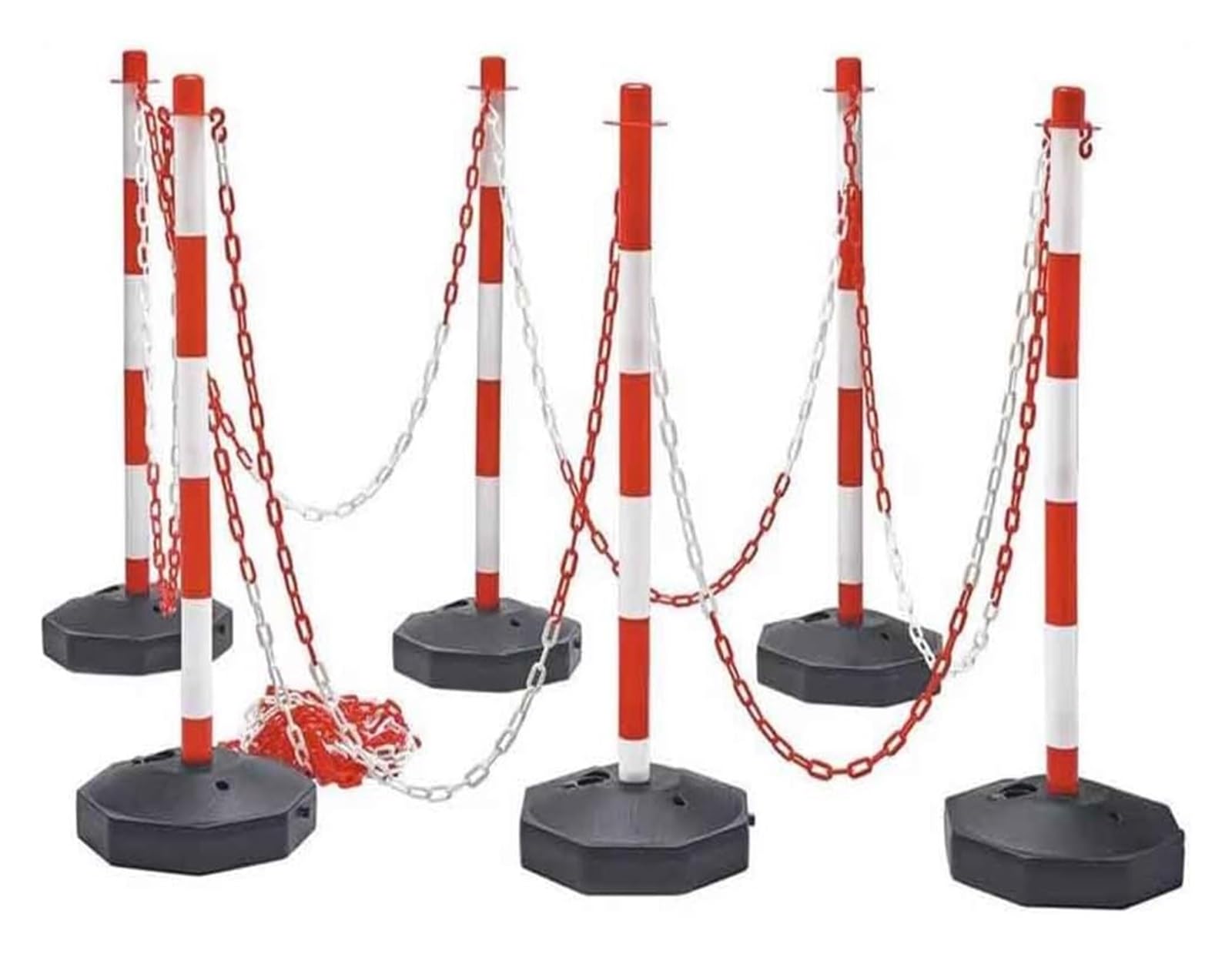 ZCXMNL Traffic Delineator Post Cone, Plastic Stanchion Set Crowd Control Stands Barrier With Link Chain And S Hooks For Parking Lot, Construction, Safety Barriers
