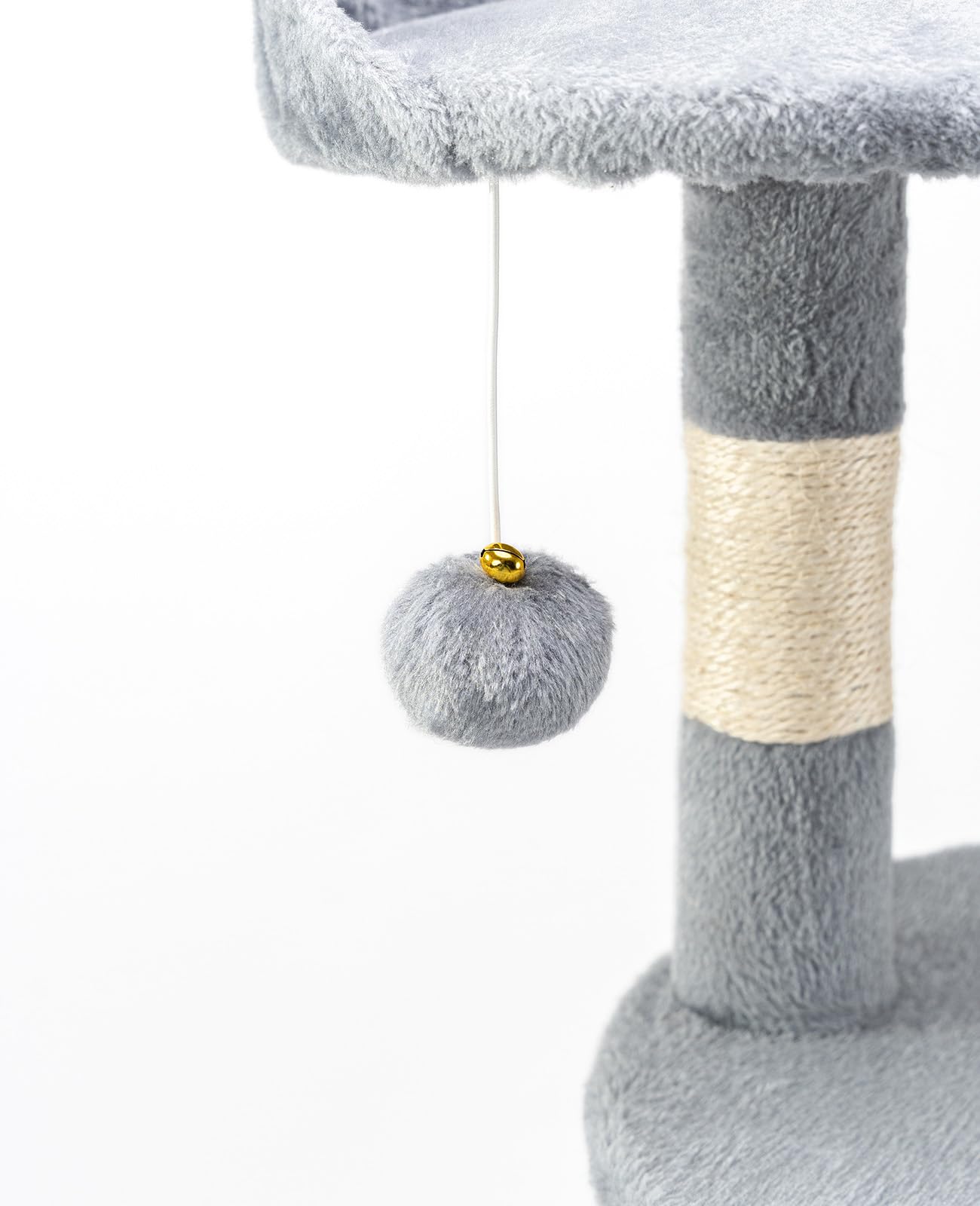 lionto Árbol rascador para Gatos Altura 112 cm, Gris Claro