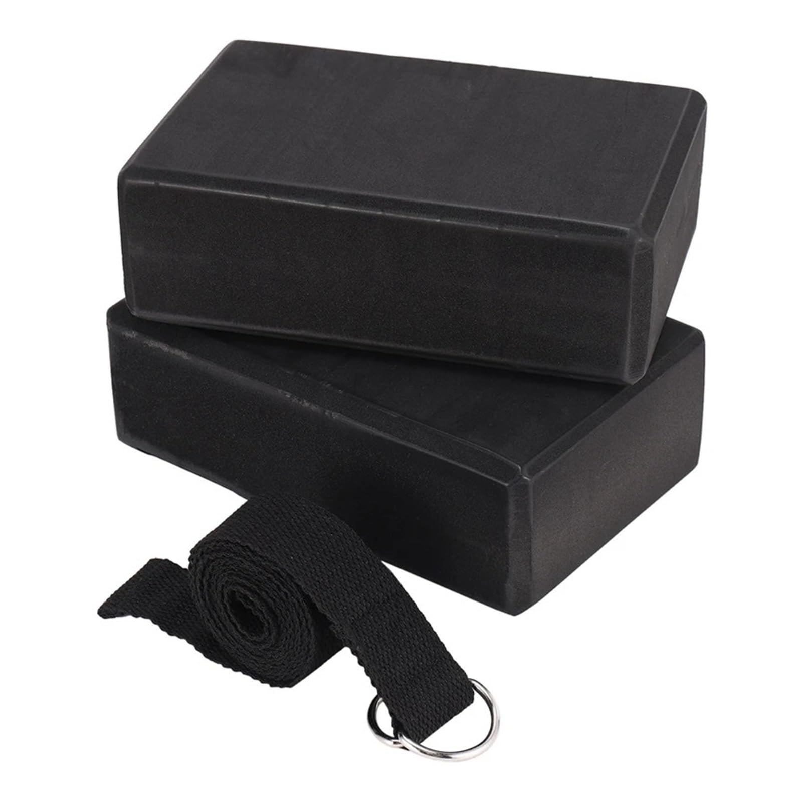 Yoga-Block und Yoga-Gurt-Set, Eva-Schaum, weich, rutschfest, Yoga-Blöcke, Pilates, Stretching und Straffungstraining