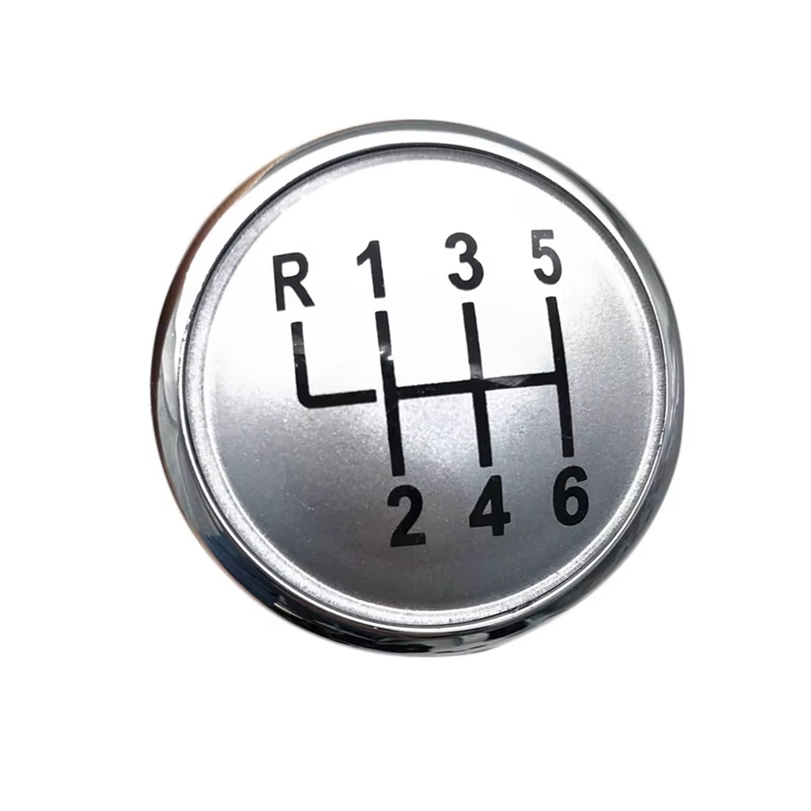Ouvecr Silver 6 Speed Car Shift Gear Knob Handle For Seat For Cordoba For Ibiza For Inca 5/6 Speed Gear Shift Knob Cap Cover Car Interior Gear Shift Cover(Silver 6 Speed)