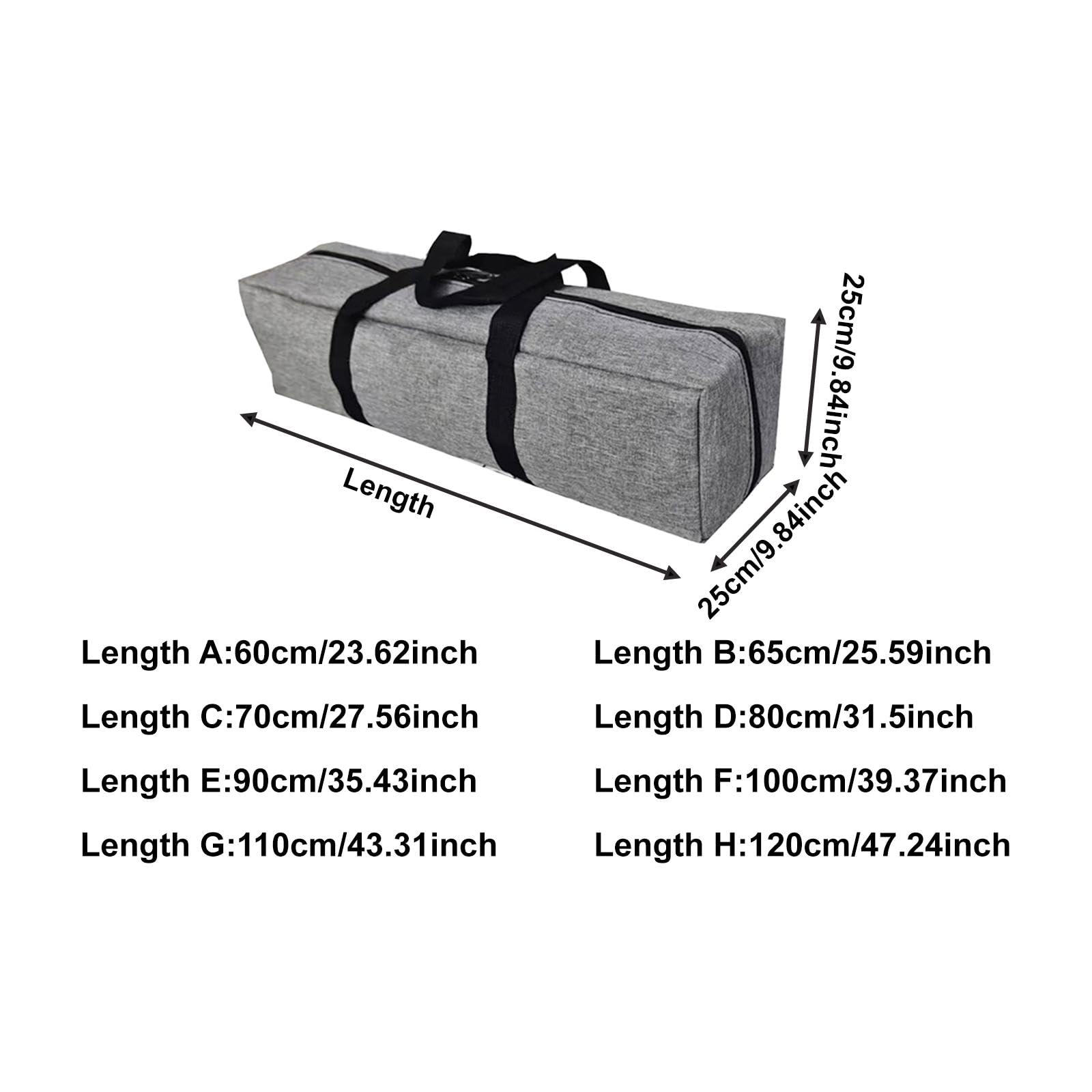 Homyl Camping Ausrüstung Tasche Zeltstangen Tasche Aufbewahrung Tragetasche Faltbar Oxford Wasserdicht mit Reißverschluss für Wandern Camping Trekking Reise, 110x25x25cm