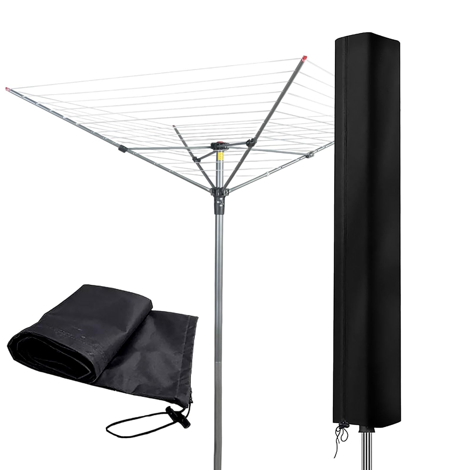 Cover for laundry rack, swivel, for Leifheit laundry rack with zip, extremely tear-resistant and weatherproof, waterproof, 420D (160 x 15 x 15 cm)