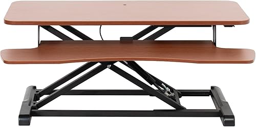 VIVO DESK-V000KA - Convertidor de escritorio de 32 pulgadas, serie K, elevador de altura ajustable, estación de trabajo de monitor dual y portátil