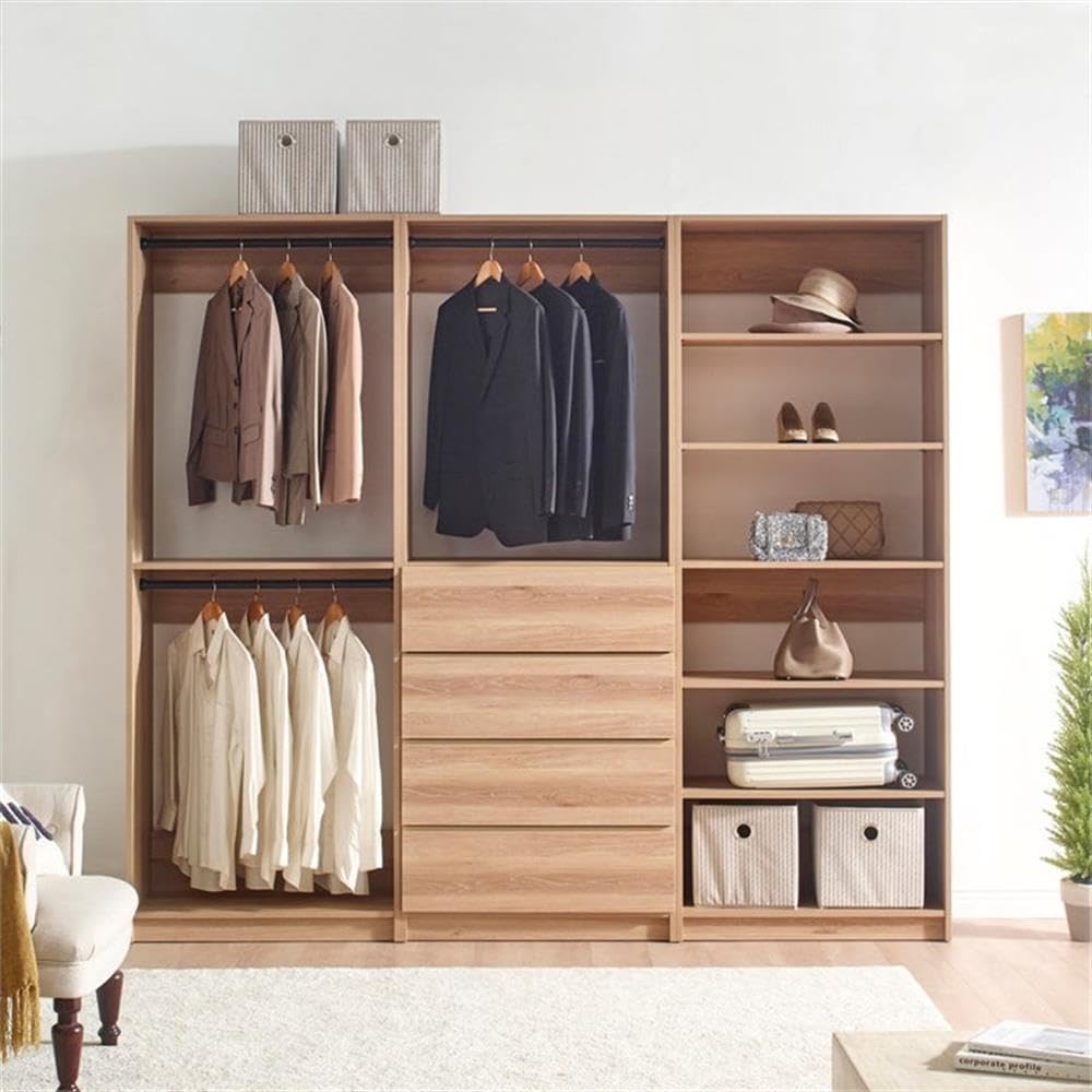 Klair Living Prosper Oak Freestanding Walk in Wood Closet System
