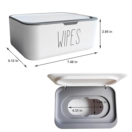 Miniatura 2 de Dispensador de toallitas de bebé para baño, soporte de toallitas desechables, 7.48 x 5.12 x 2.95 pulgadas, caja de almacenamiento de toallitas