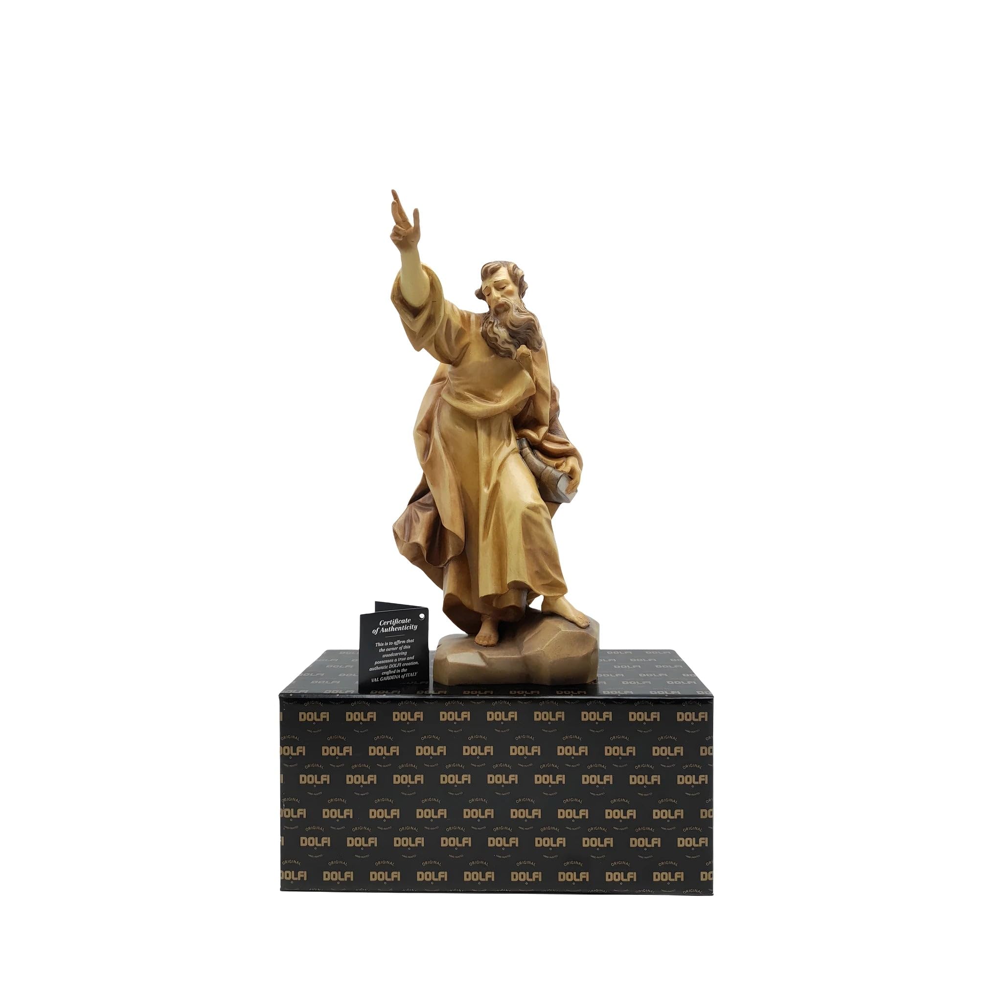 Dolfi | Rzeźba z drewna São Paulo 15 cm | Ręcznie barwione drewno w Val Gardena | Figurka szopka