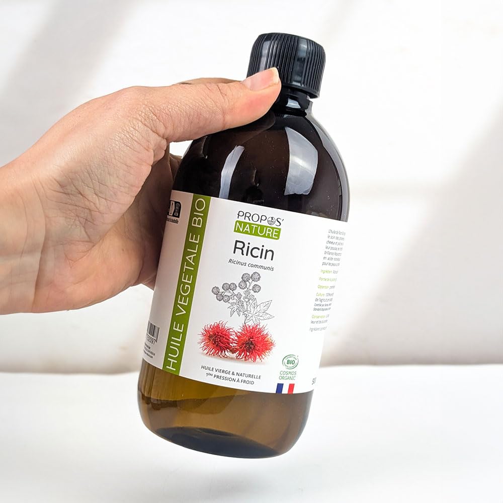 Organiczny olej rycynowy - Ricinus communis seed oil - 100% czysty i naturalny - pierwsze tłoczenie na zimno - 500ml - PROPOZYSÓB NATURY