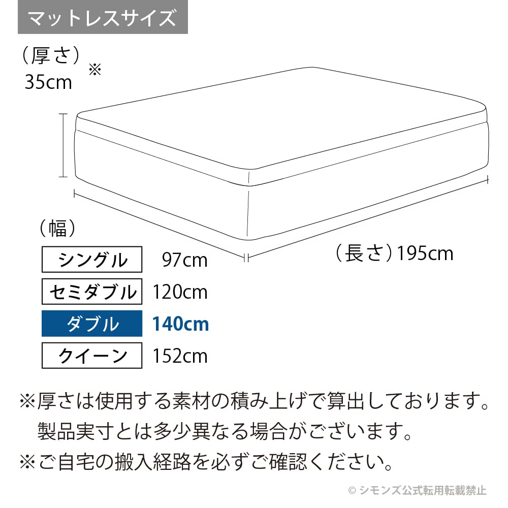 Amazon.co.jp: シモンズ(Simmons) 正規品 マットレス ダブル