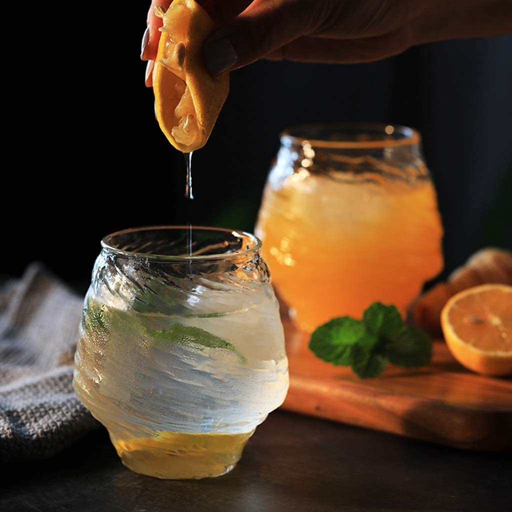 ArinkO Sofisticados Vasos de Whisky de Cristal con Fondo Grueso - Vasos de Agua de Alta Capacidad de 13,3 oz