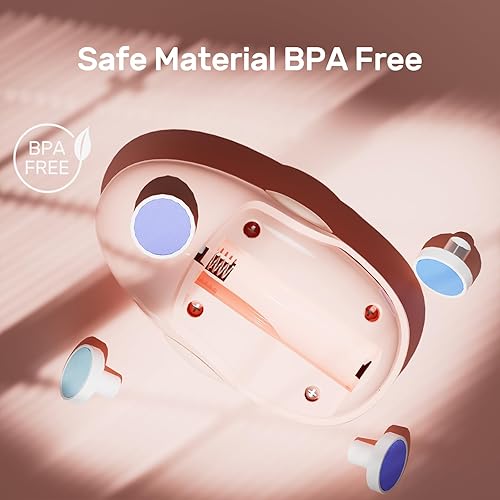 Vista 24 de Cortador de uñas eléctrico para bebés, juego de cortaúñas seguro para recién nacidos, bebés y niños pequeños, 8 cabezales de molienda, lima de uñas