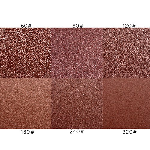 Coceca 60pcs Orbit Sander Sandpaper 5 Inches Orbital Sanding Discs Each 10pcs of 60 80 120 180 240 320 Grits for Power Random Orbit Sanders