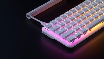 FnaticGear STREAK65 LP WHITE US Tenkeyless US Layout 68-Key Gaming Keyboard KB0006-005 KB738