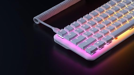FnaticGear STREAK65 LP WHITE US Tenkeyless US Layout 68-Key Gaming Keyboard KB0006-005 KB738