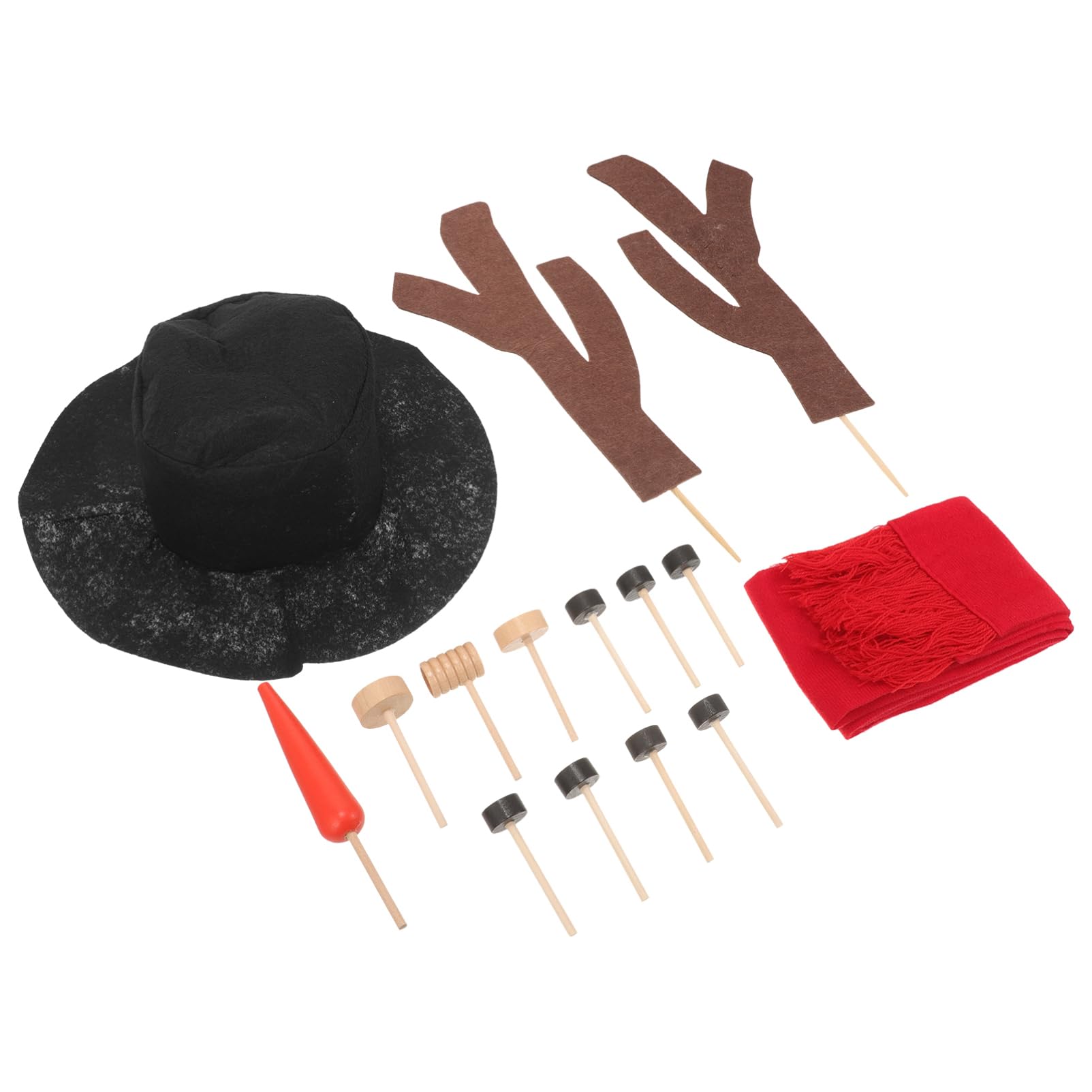 PRETYZOOM 5sätze Diy Schneemann Kostümset Für Weihnachten Teiliges Bastelset Mit Schneemann Requisiten Für Kreative Winterdekorationen Und Foto-requisiten Für Familie Und Freunde