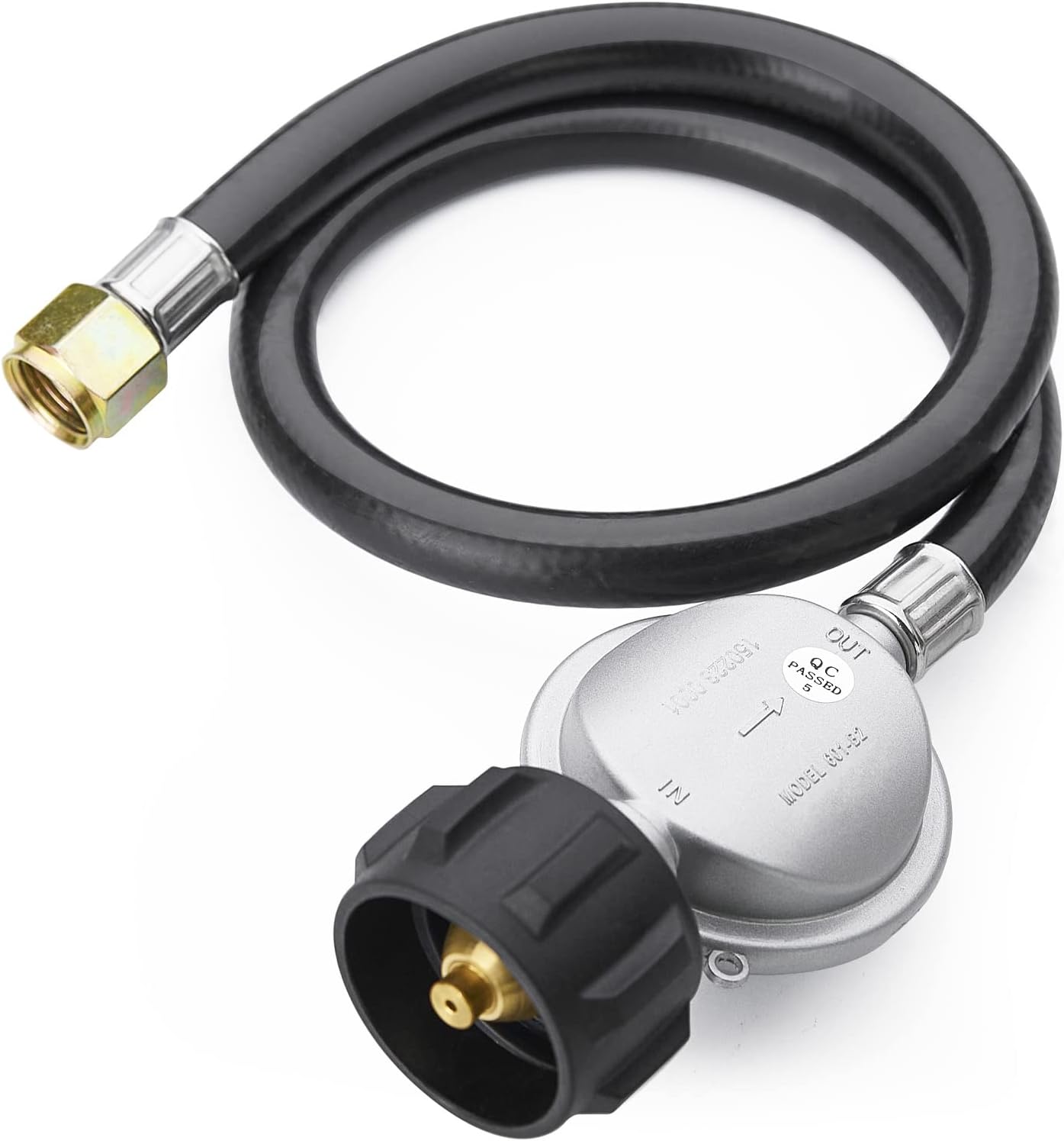 CALPOSE 2 Feet Propane Hose with Regulator, Universal Gas