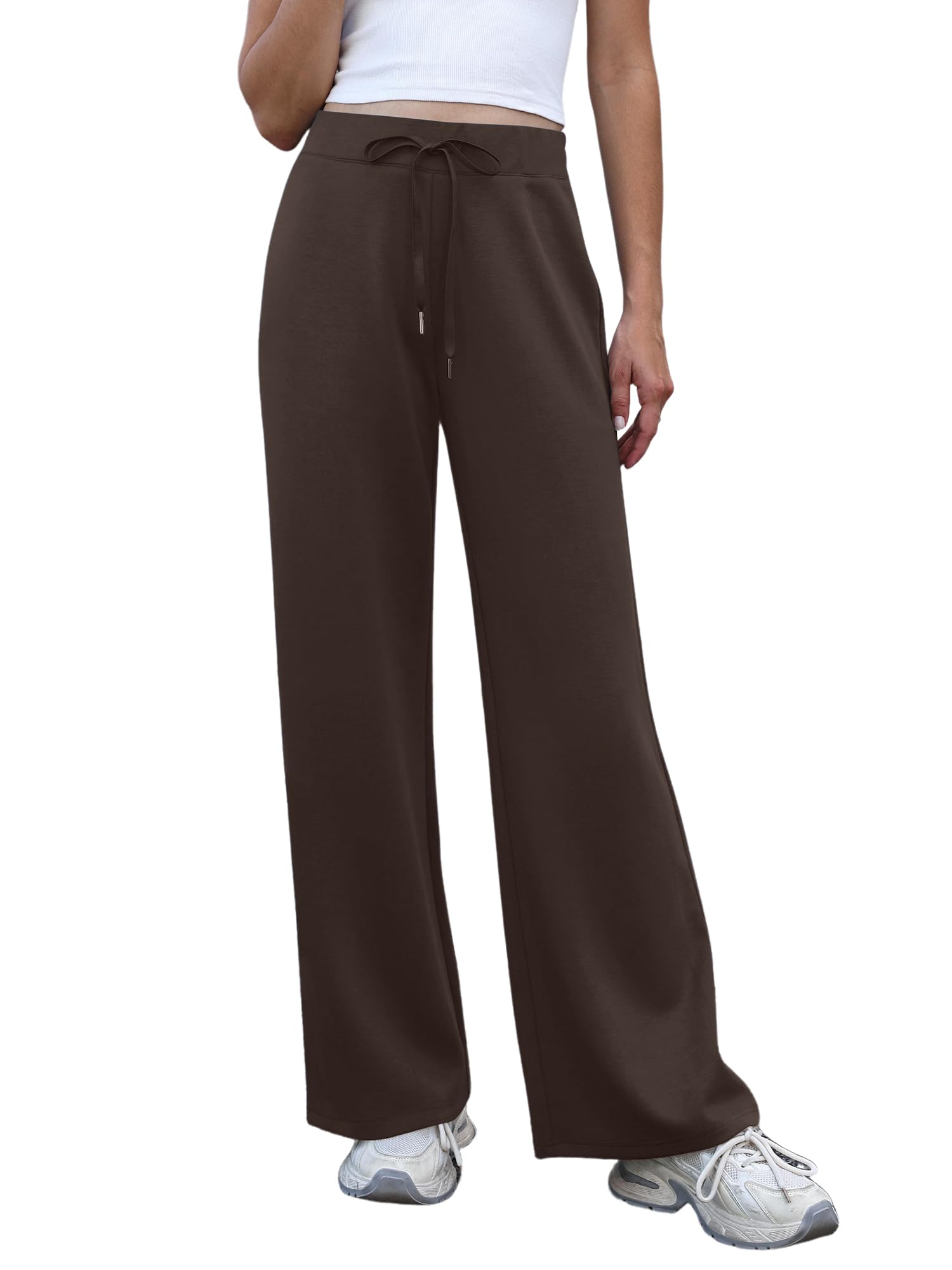 StylSense Jogginghose Damen Weites Bein Sporthose Hohe Taille Stretch Palazzo Hose Yogahose Freizeithose mit Kordelzug