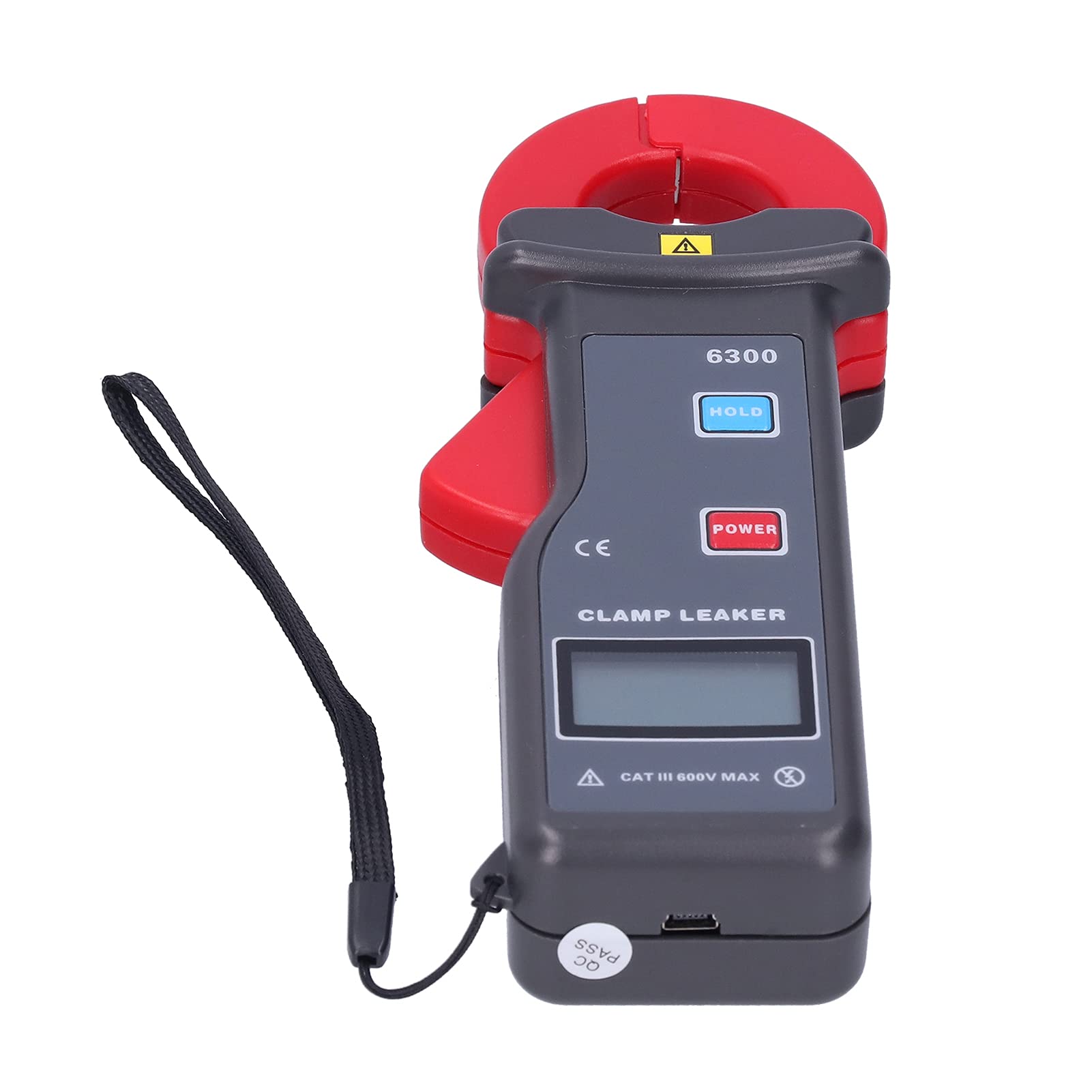 ETCR 6300 Probador de Corriente Pinza Amperimétrica, Pinza Amperimétrica de Alta Precisión Medidor de Corriente de Fuga Multímetro 0 MA‑60 A Tamaño de Abrazadera 25 Mm × 30 Mm