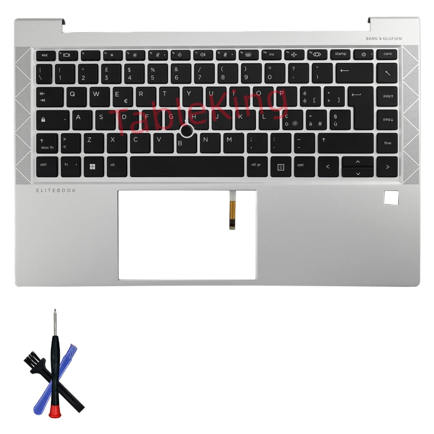 Tastiera di ricambio retroilluminata con distribuzione con poggiapolsi per HP EliteBook 840 G7 840 G8 845 G7 845 G8 745 G7 745 G8 con coperchio C (Italia)