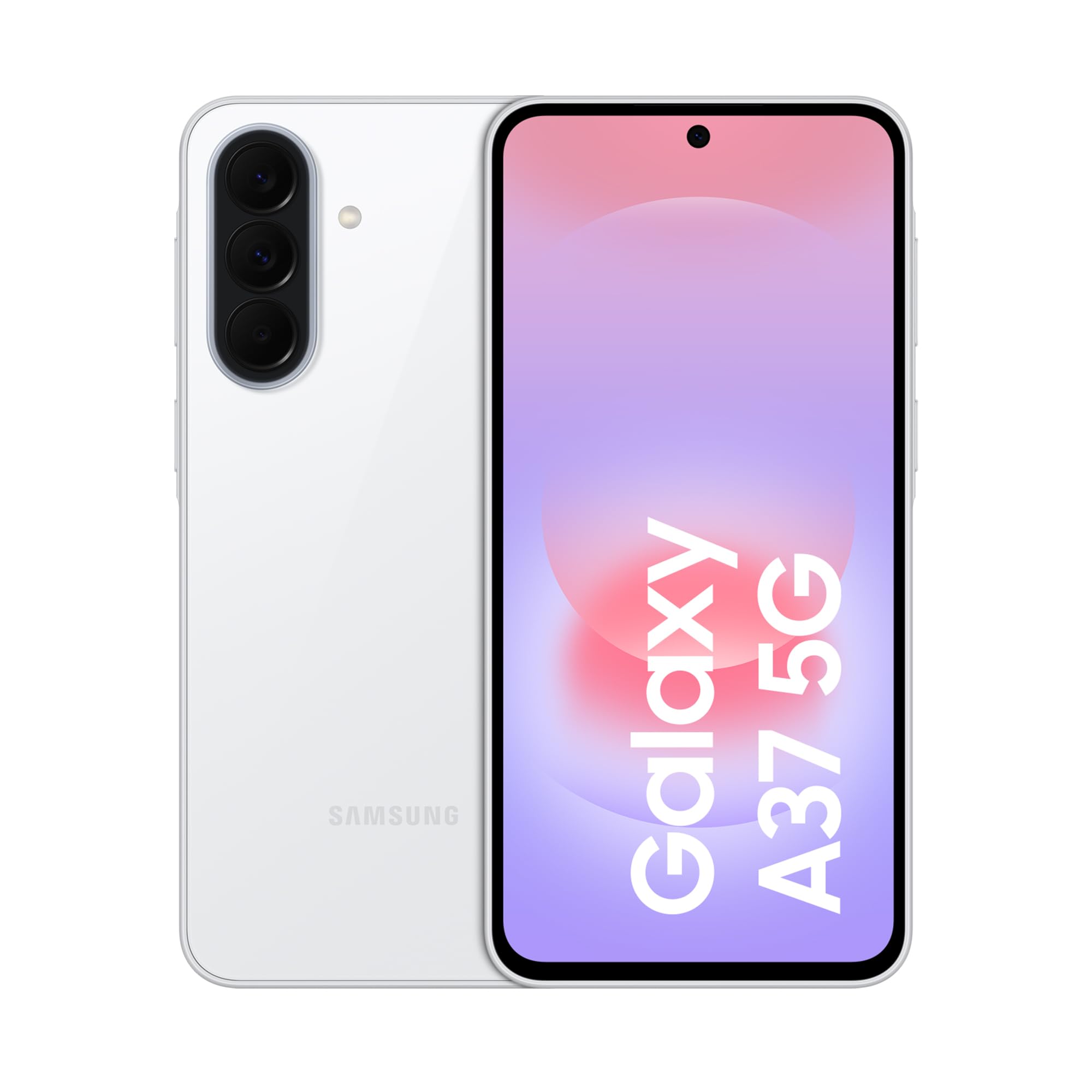 Samsung Galaxy A37 5G, 128GB, 3 anni di Garanzia, Smartphone sottile, Cerchia e Cerca, Gomma Oggetto, Suggerimento di modifica, Tripla Camera, IP68, 5.000 mAh, Awesome White [Versione Italiana]