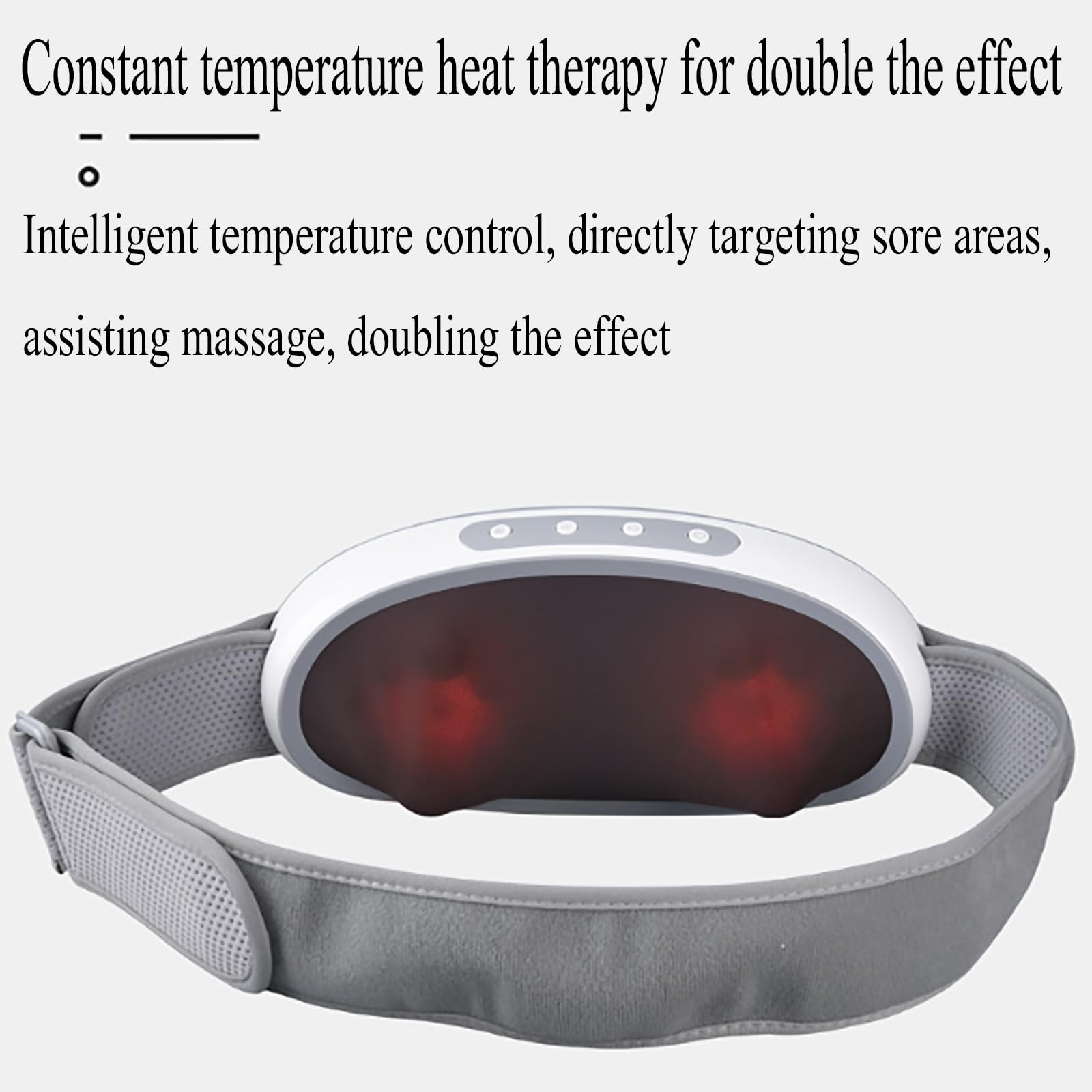 MObyat Massaggiatore Addominale, Cintura Dimagrante Elettrica Wireless, 8 Testine Massaggianti, 2 Impostazioni di Intensità del Massaggio, Riscaldamento a Temperatura Costante, per Massaggiare La