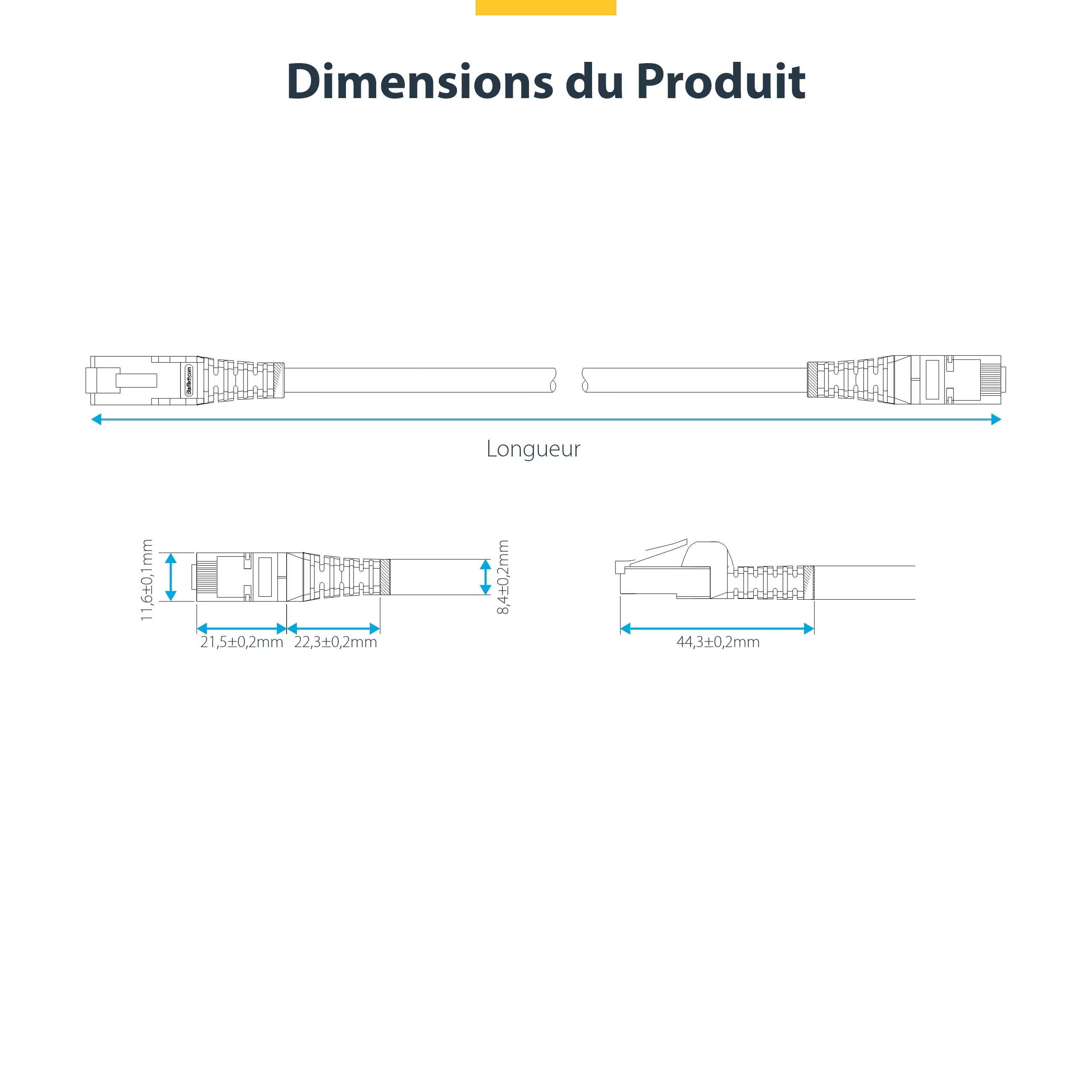 StarTech Câble Ethernet Cat8 Snagless 12m, S/FTP, 100W PoE++, Blanc | RJ45, 25G/40G, 2000MHz, Cuivre nu pur 26AWG, Gaine LSZH, Testé Fluke