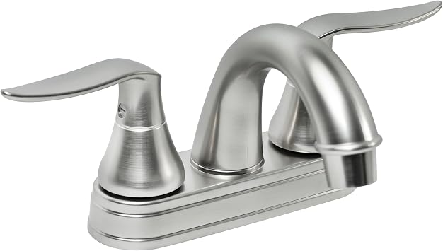 Dura Faucet Elegant Arc Spout RV Lavatory Faucet Brushed Satin Nickel