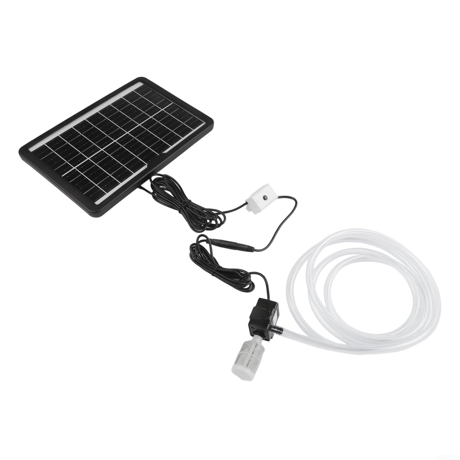Bomba solar de fuente de agua, panel de 6 W y 9 V con bomba sumergible de 12 V, caudal de 240 l/h, para estanque, jardín, pecera con filtro de tubo de 2 m