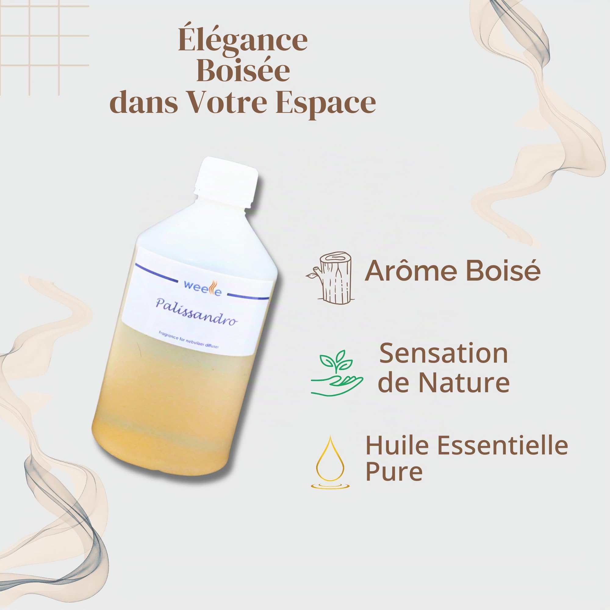 Parfum d'Ambiance Bois de Rrose pour les Parfumeurs Électriques Weele - Éveillez Vos Sens avec une Touche de Nature 500 ml