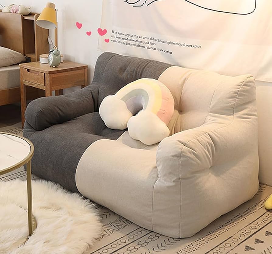 Amazon購入品 ビーズクッション ベージュ 2人がけソファー Amazon.co.jp: ビーズクッション おしゃれ 特大 ビーズソファ