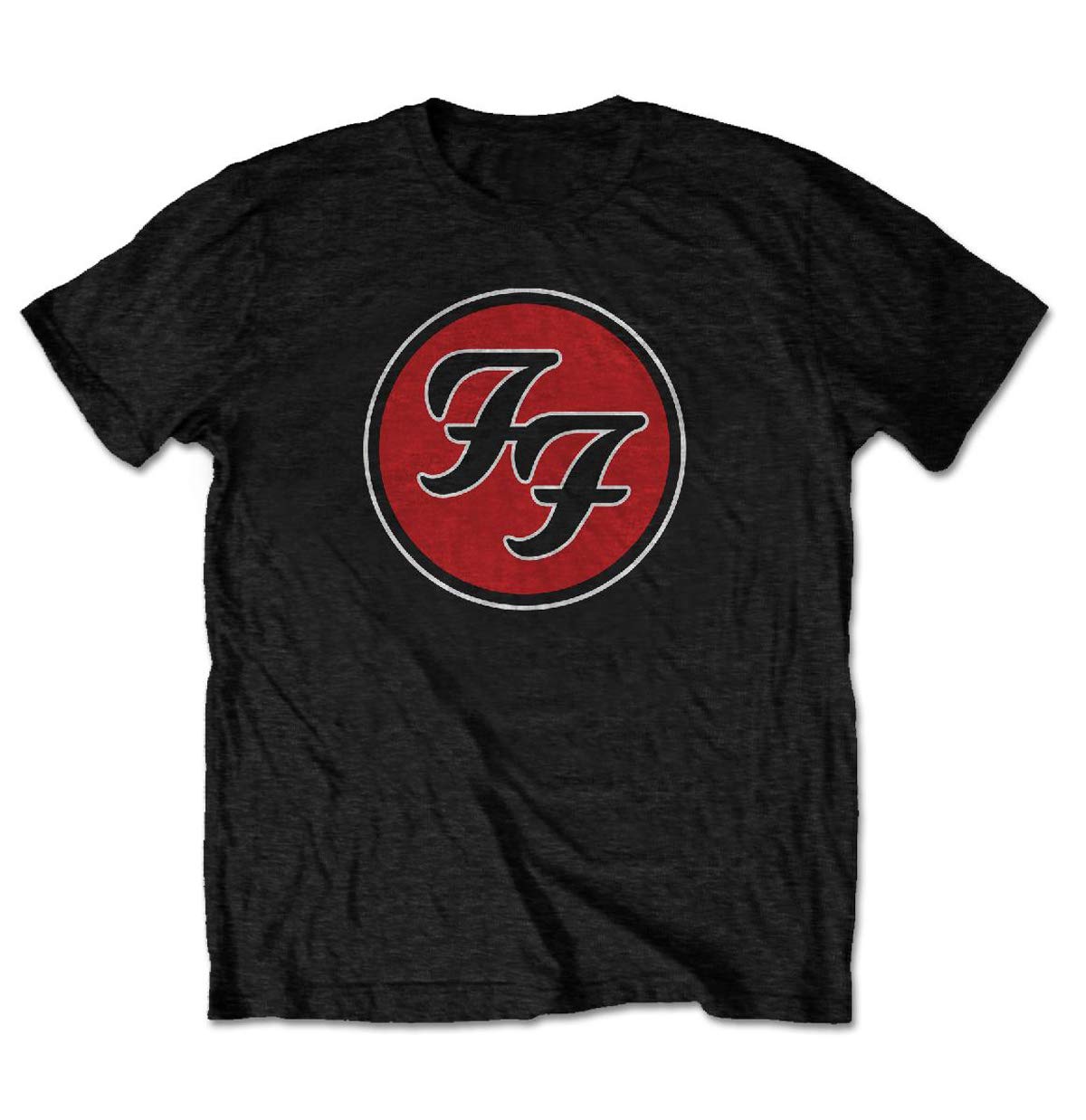 Foo Fighters Dave Grohl Logo Official Tee T-Shirt Mens Unisex (Large) Black
