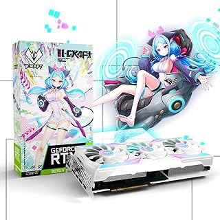 maxsun GeForce RTX 3070 Ti 8GB GDDR6X iCraft Limited Edition Video Gaming Graphics Card GPU for Computer Gaming PC, RGB Back Plate, PCI Express 4.0 x16 HDMI 2.1 White Anime GPU